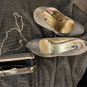 FIONI Clothing Sparkling Silver Heels